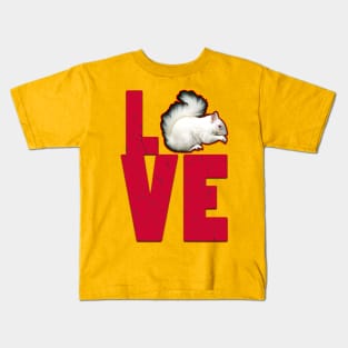 albino squirrel love Kids T-Shirt